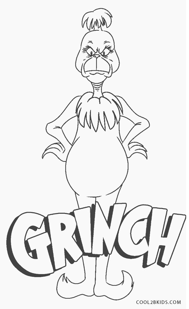 Printable Grinch Coloring Pages
 Free Printable Grinch Coloring Pages For Kids