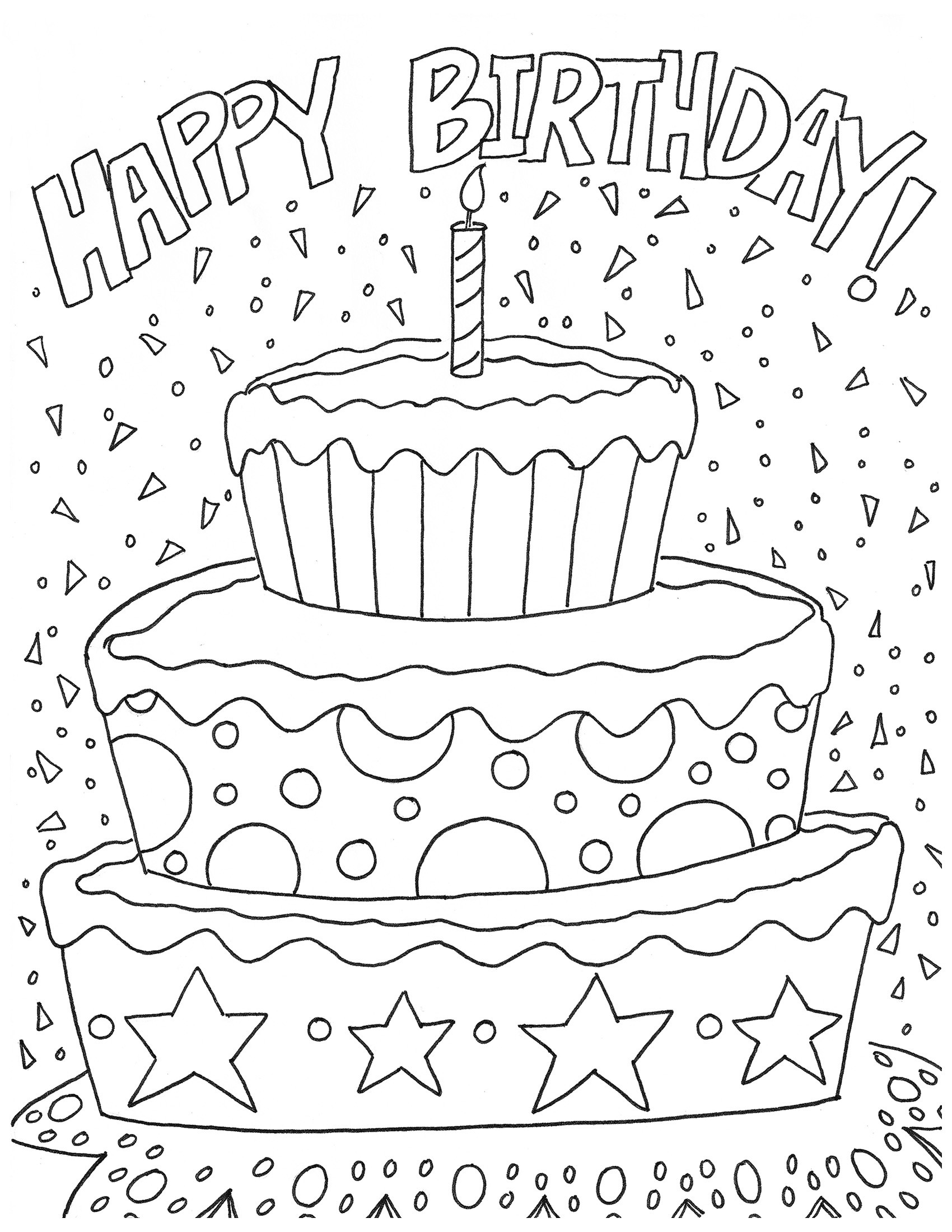 Printable Happy Birthday Coloring Pages
 artzycreations A website on how to do it yourself