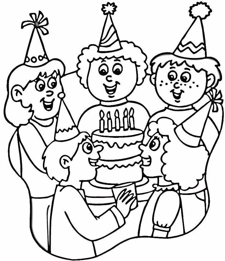 Printable Happy Birthday Coloring Pages
 Free Printable Happy Birthday Coloring Pages For Kids