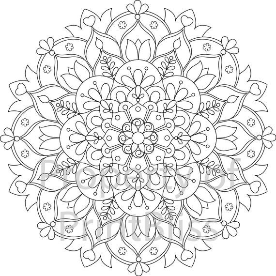 Printable Mandala Coloring Sheets
 15 Flower Mandala printable coloring page