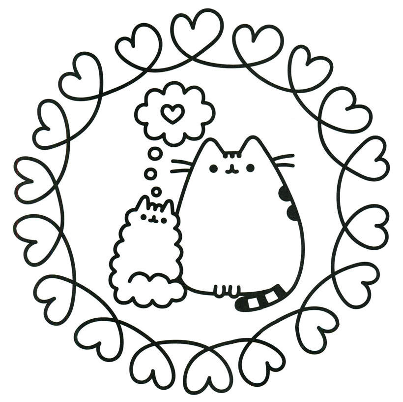Printable Pusheen Coloring Pages
 Pusheen Coloring Pages Line Drawing Free Printable