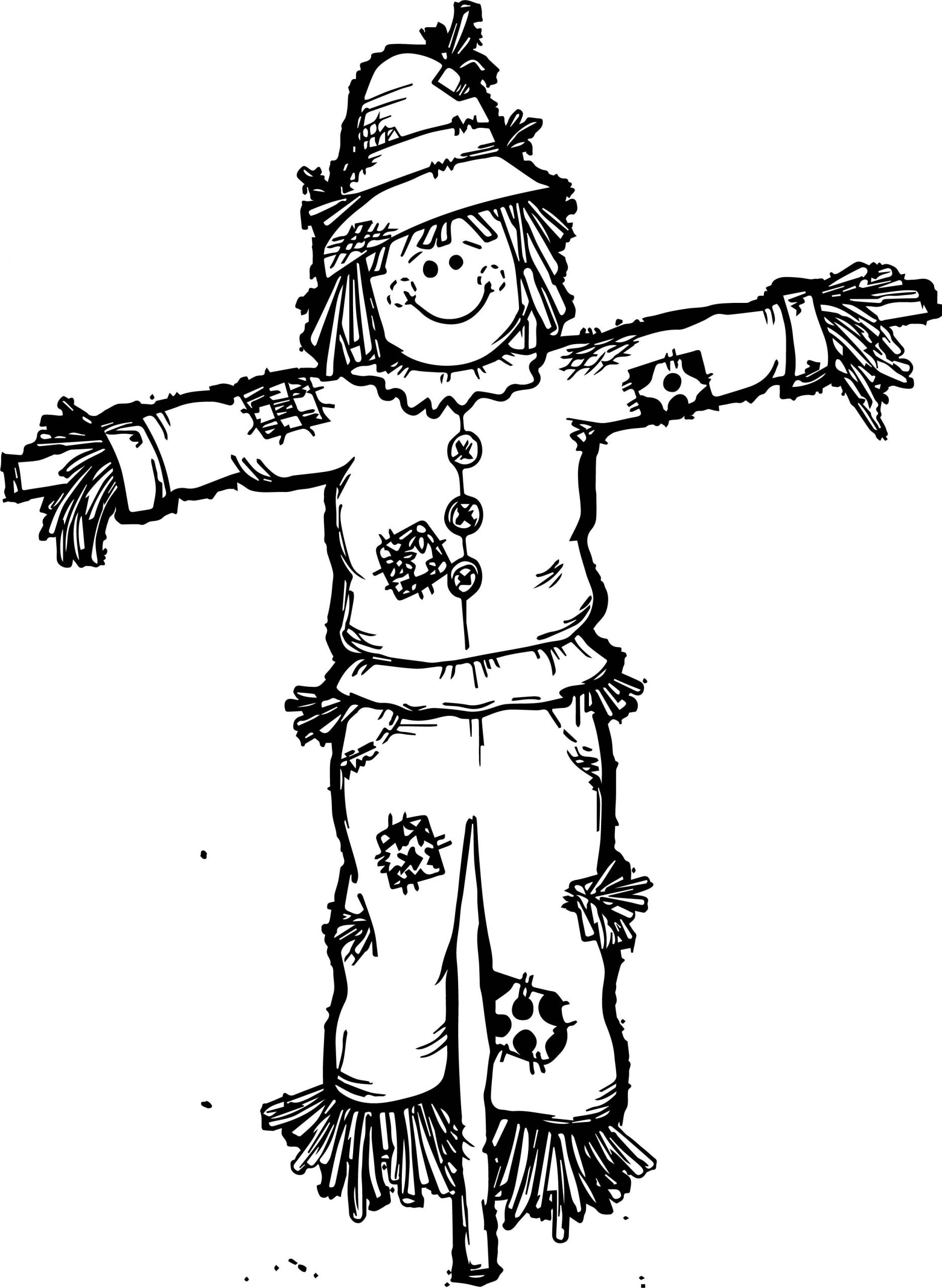 Printable Scarecrow Coloring Pages
 Scarecrow Drawing at GetDrawings