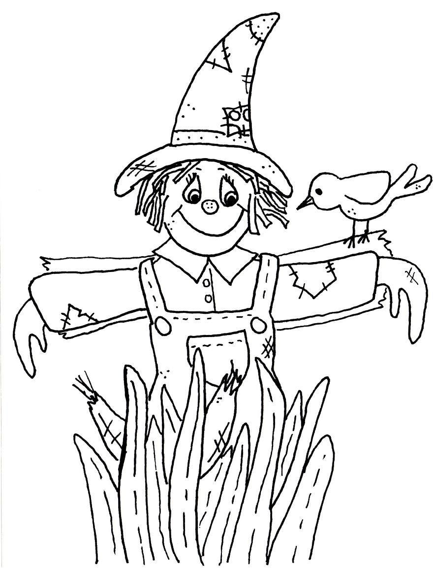 Printable Scarecrow Coloring Pages
 scarecrow coloring pages Free