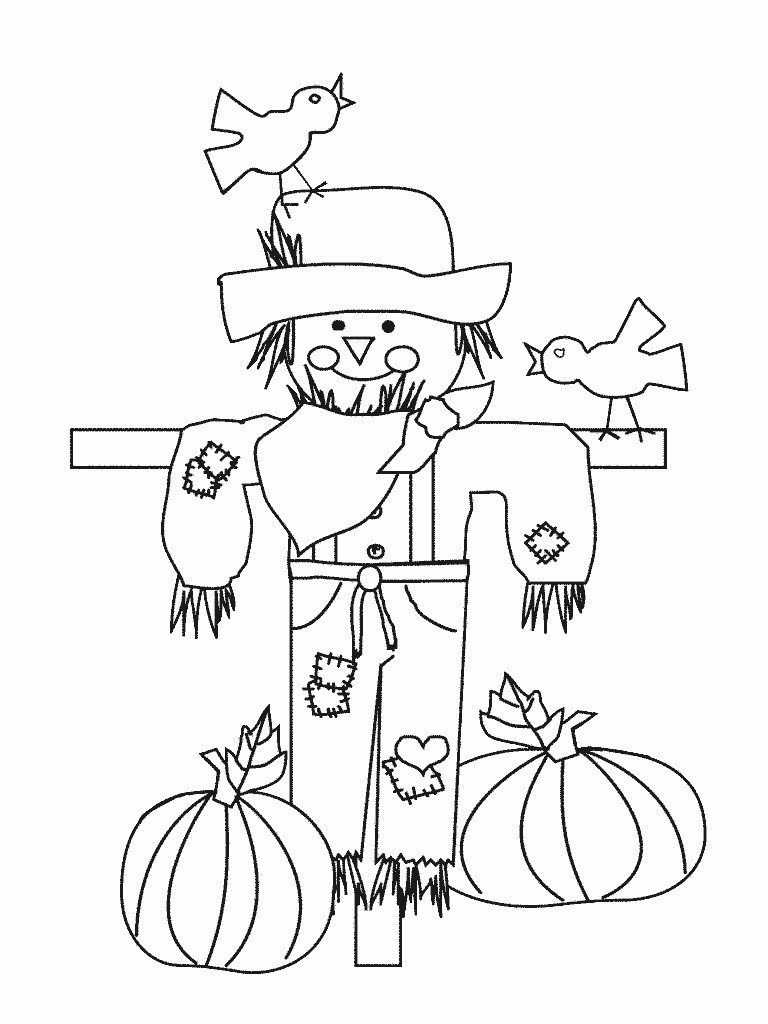Printable Scarecrow Coloring Pages
 Scarecrow Head Coloring Page Sketch Coloring Page