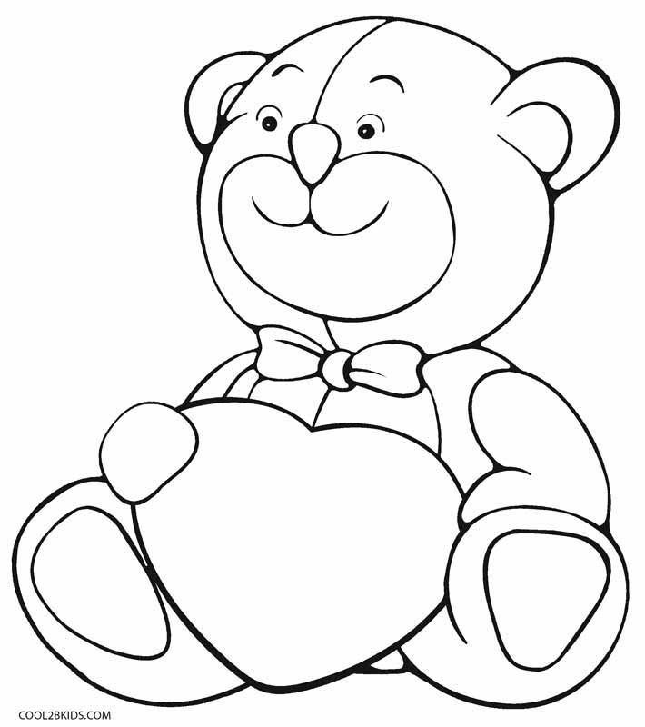 Printable Teddy Bear Coloring Pages
 Printable Teddy Bear Coloring Pages For Kids
