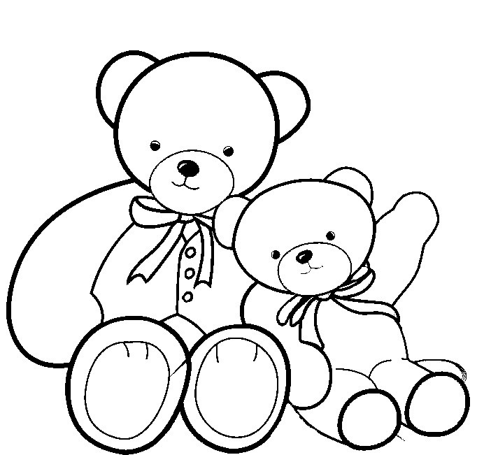 Printable Teddy Bear Coloring Pages
 Teddy Bear Coloring Pages For Kids