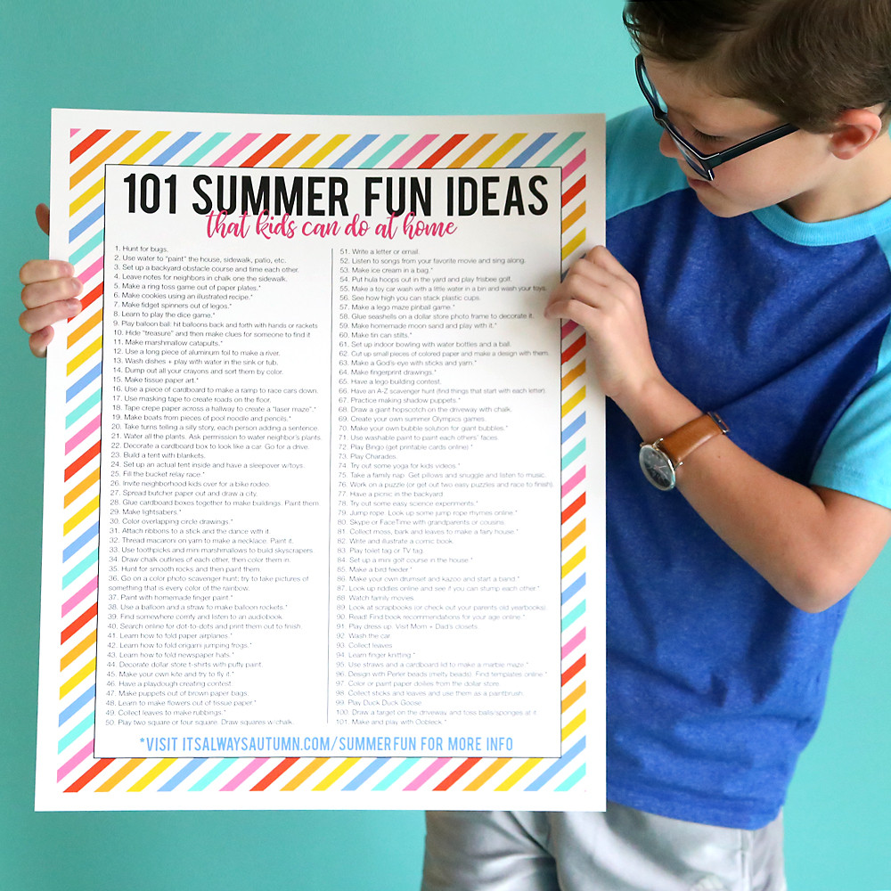 Projects To Do At Home For Kids
 101 summer fun ideas that kids can do at home It s