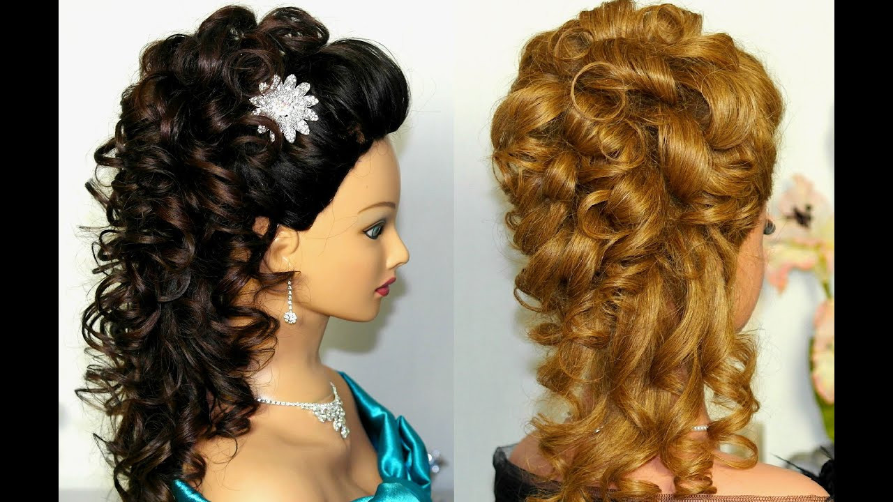 Prom Hairstyle Curls
 Bridal prom hairstyle for long hair Curly hairstyle
