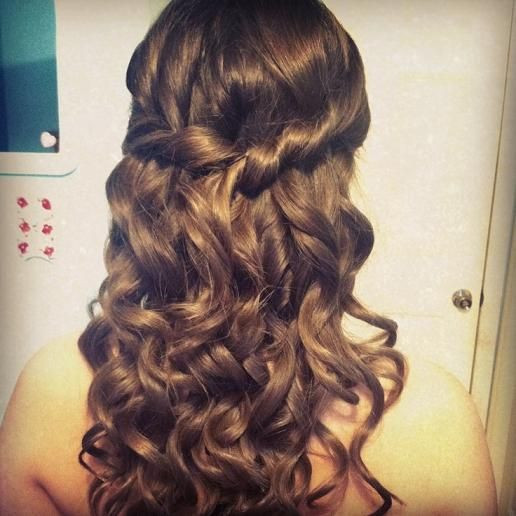 Prom Hairstyle Curls
 prom hair curly half do