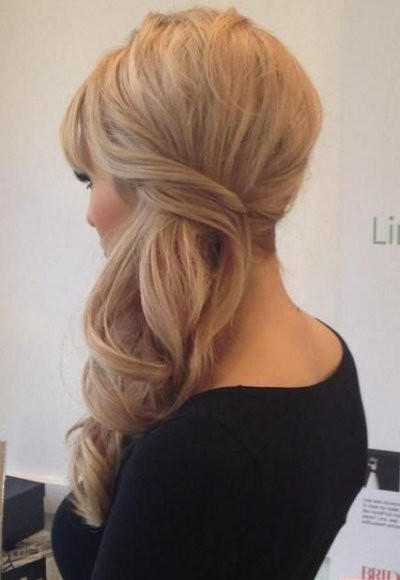 Prom Hairstyle To The Side
 Half Updo Prom Hairstyles 2015 For Long Hair