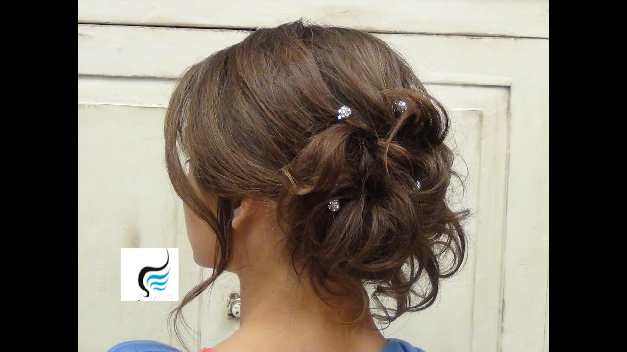 Prom Hairstyle Updo
 Soft Curled Updo for Long Hair Prom or Wedding