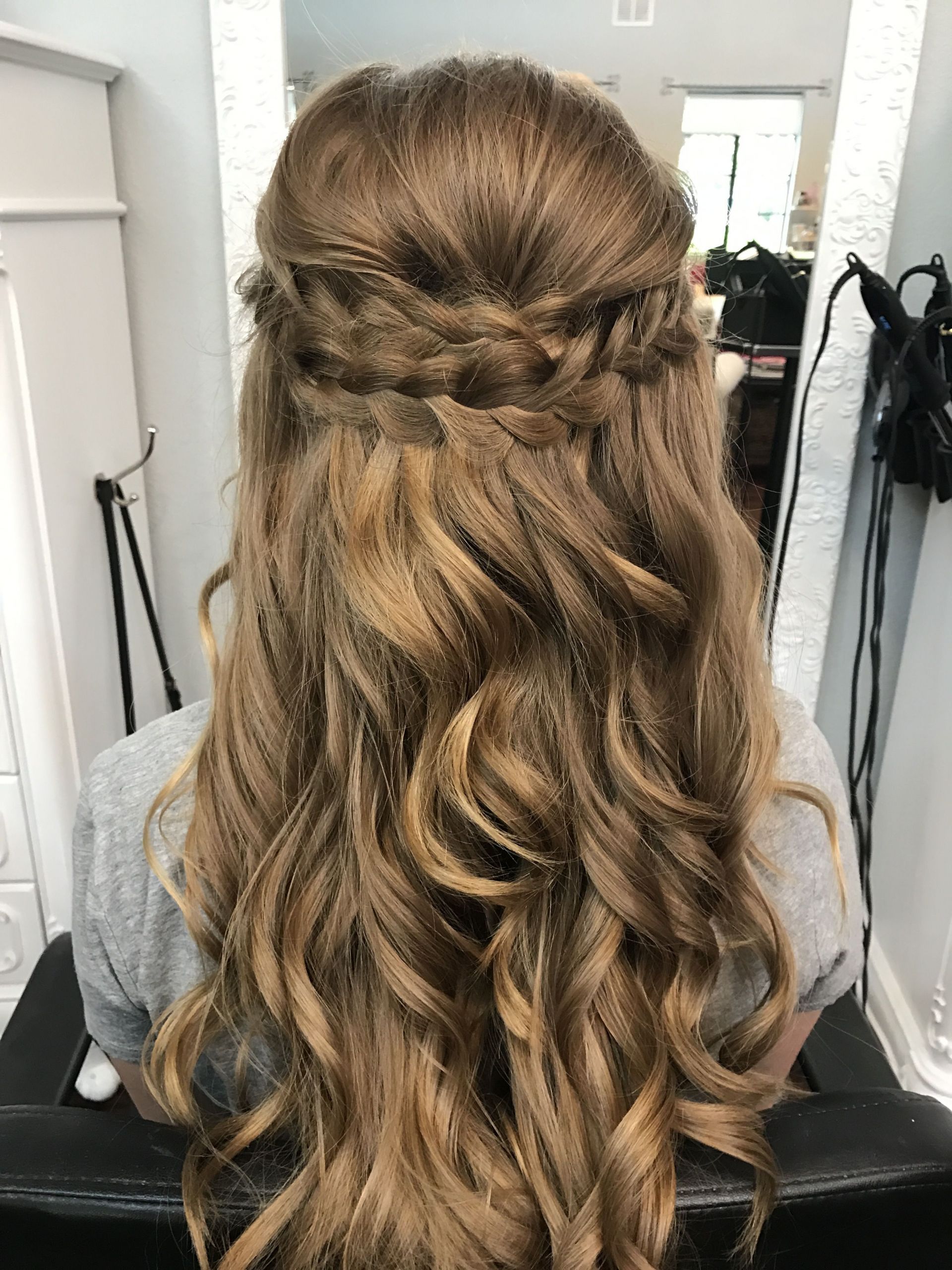 Prom Hairstyles Down
 Braided half up half down prom hair