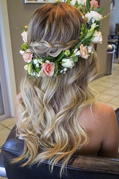 Prom Hairstyles With Flowers
 28 Trendy Wedding Hairstyles for Chic Brides
