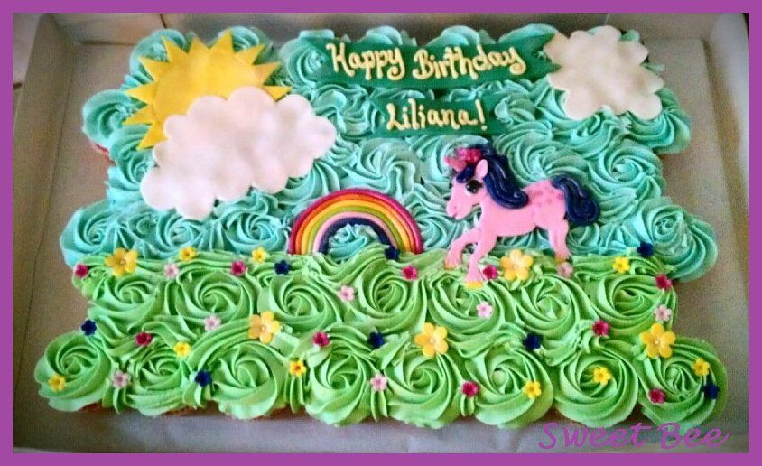 Publix Cakes Designs Birthday
 Unicorn pull apart cupcake cake Tiffany Santana