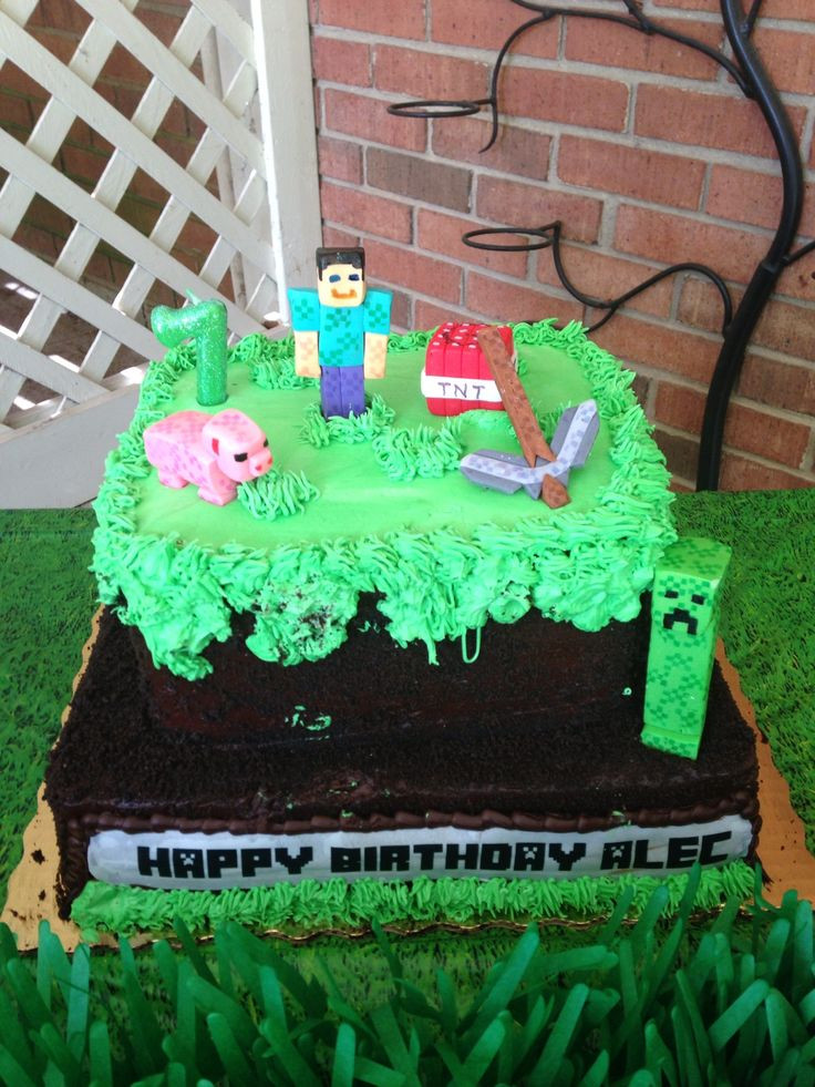 Publix Cakes Designs Birthday
 Alec s 7th birthday cake Minecraft Publix made the cake