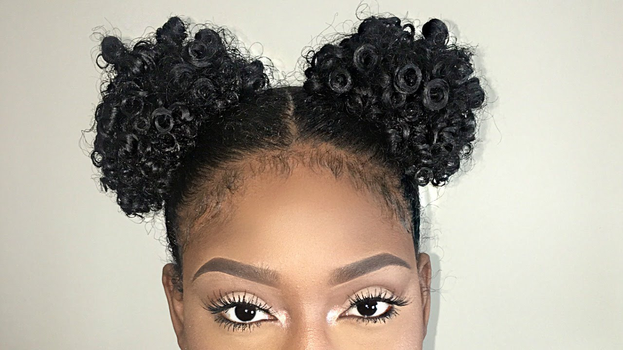 Puff Hairstyles For Short Natural Hair
 Two Puff Balls on Natural Hair Tutorial