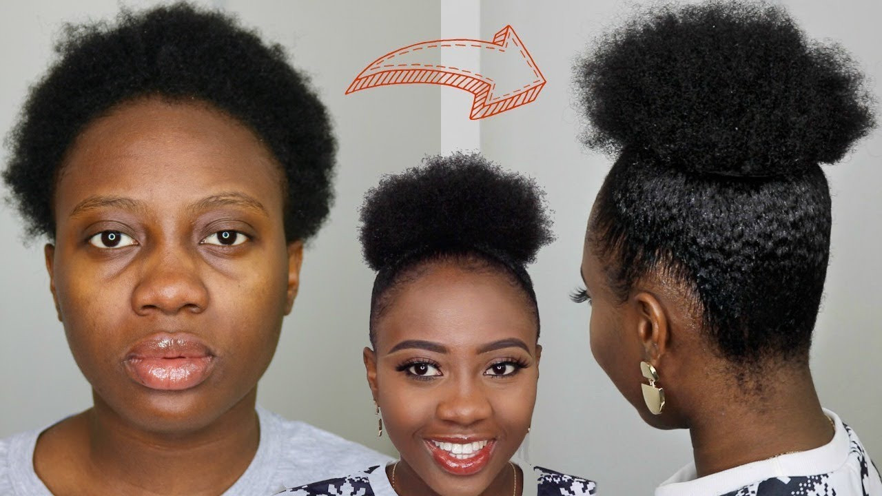 Puff Hairstyles For Short Natural Hair
 Natural Hair Shrinks Best Way to High Puff on Short 4C