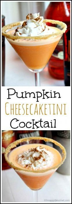 Pumpkin Cocktail Recipes
 Pumpkin Cheesecaketini Cocktail Recipe Snappy Gourmet
