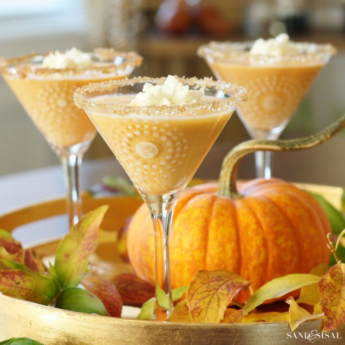 Pumpkin Cocktail Recipes
 Pumpkin Pie Martini Holiday Cocktail Recipes Sand and