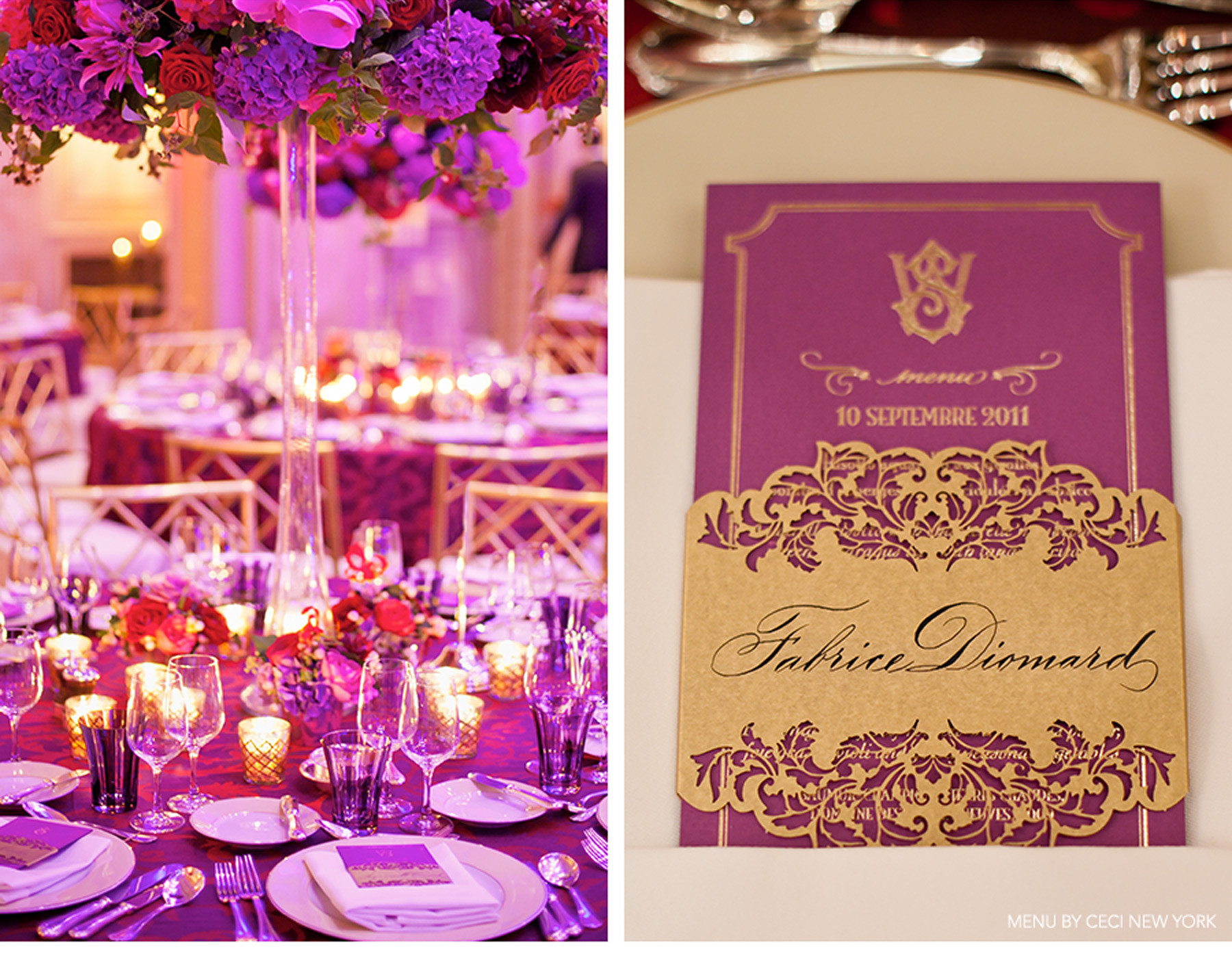 Purple And Gold Wedding Theme
 Purple plus Gold equals Elegance My Wedding Favors