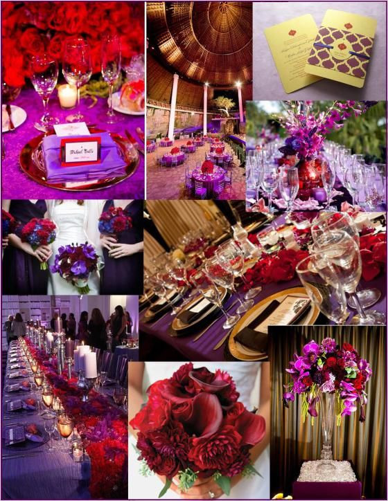 Purple And Gold Wedding Theme
 Red Purple and Gold Wedding Minus the gold and put either