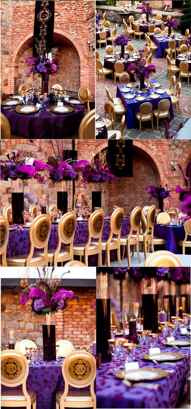 Purple And Gold Wedding Theme
 Wedding Inspiration Stunning Purple Gold Decor