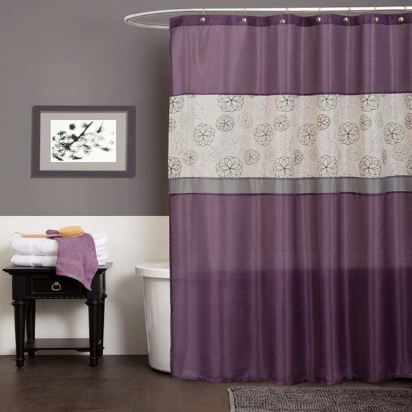Purple Bathroom Decor
 Shop Lush Decor Covina Purple Shower Curtain Free