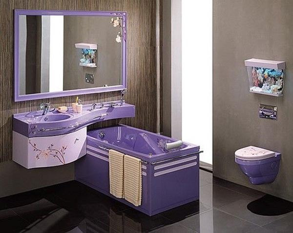 Purple Bathroom Decor
 purple bathroom decor 2017 Grasscloth Wallpaper