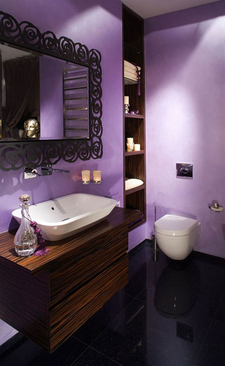 Purple Bathroom Decor
 17 Best images about Purple Interiors on Pinterest