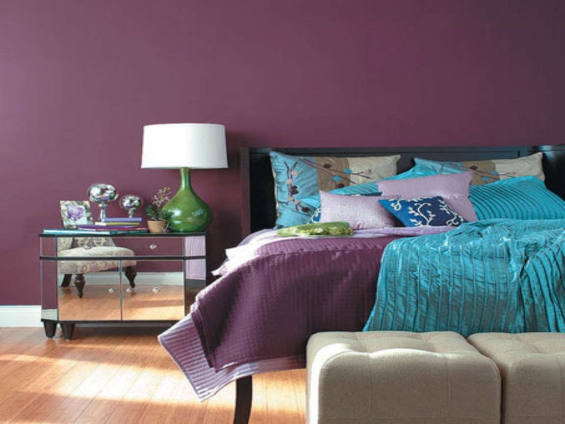 Purple Paint Color For Bedroom
 Dark purple wall color best bedroom wall color purple