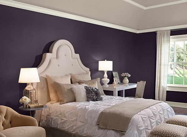Purple Paint Color For Bedroom
 80 Inspirational Purple Bedroom Designs & Ideas Hative