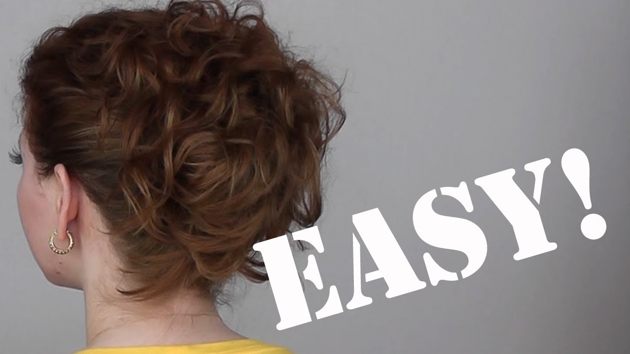Quick And Easy Hairstyles For Medium Length Hair
 Hair Tutorial A Quick Easy and Messy Updo for Curly Hair