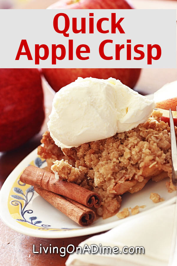 Quick Apple Dessert Recipes
 Quick Apple Crisp Recipe An Easy And Yummy Family Favorite