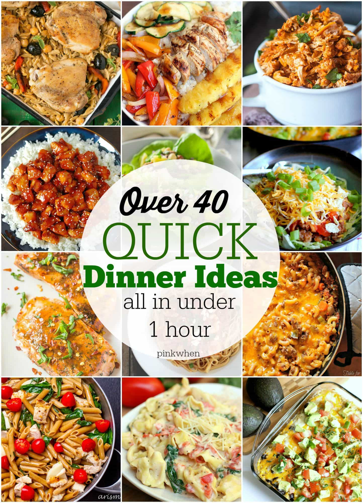 Quick Dinner Recipe
 40 Quick Dinner Ideas PinkWhen