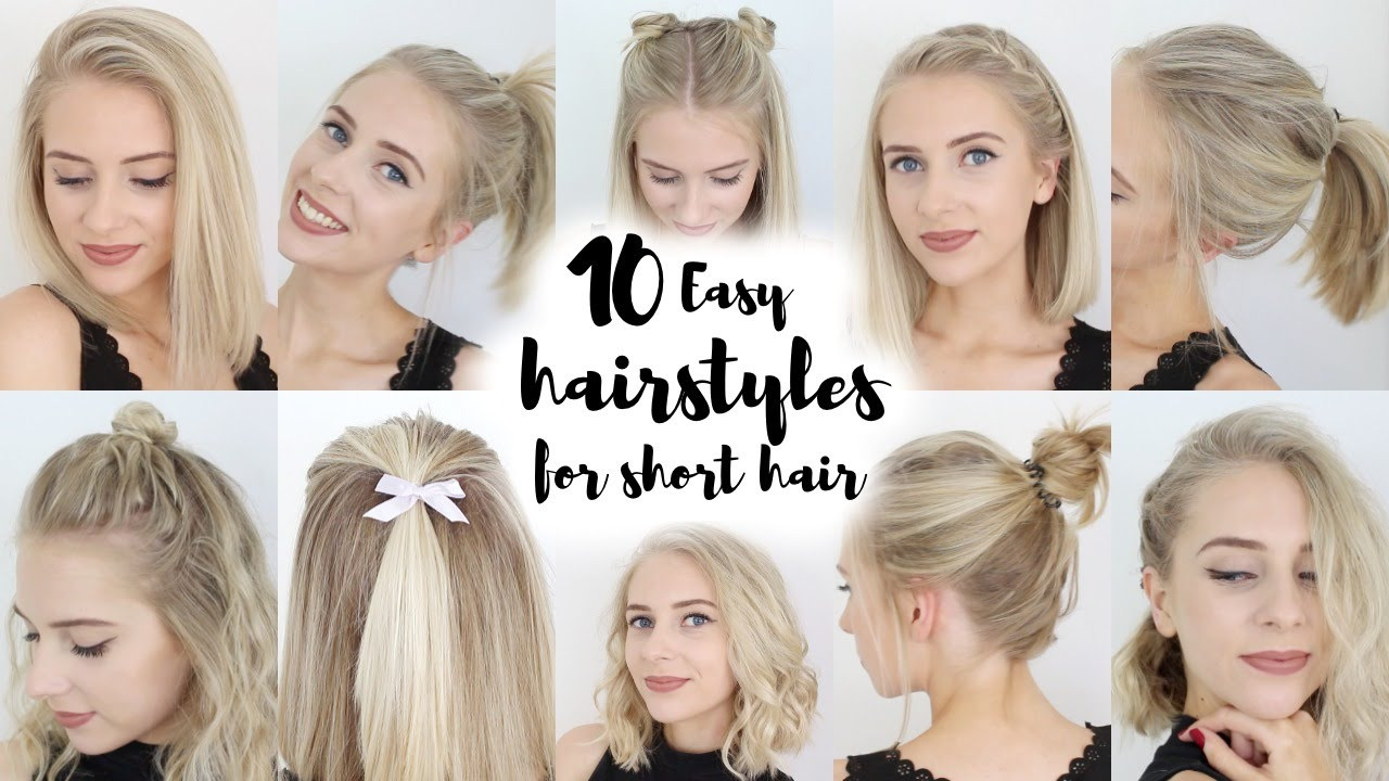 Quick Easy Hairstyles Short Hair
 10 Easy Hairstyles for SHORT Hair