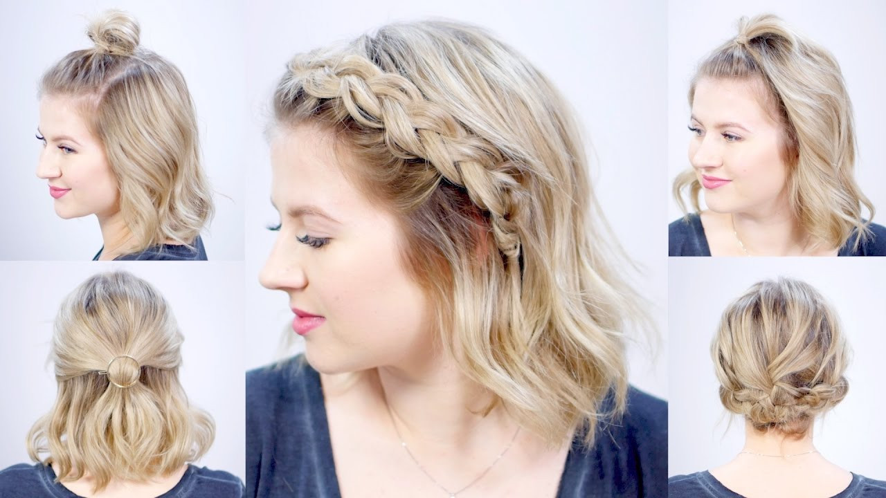 Quick Easy Hairstyles Short Hair
 FIVE 1 MINUTE SUPER EASY HAIRSTYLES