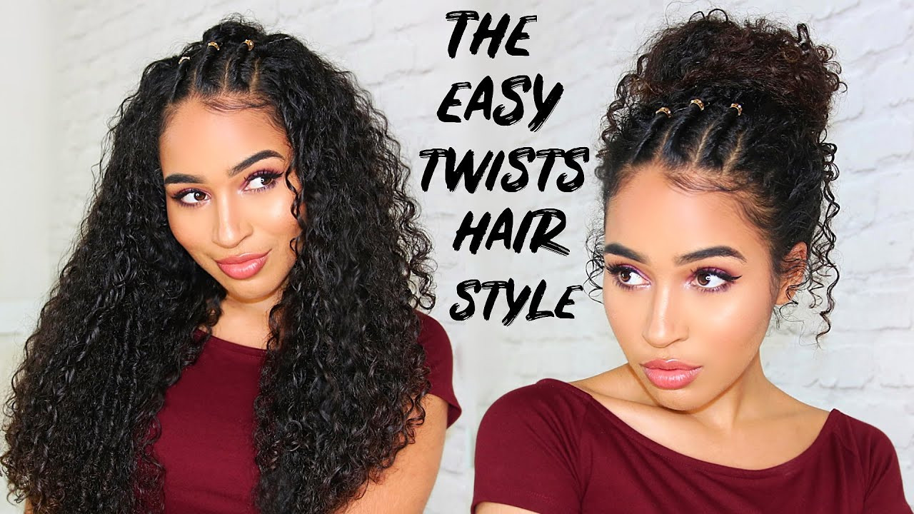 Quick Hairstyles For Curly Hair
 EASY 90 00s TWISTS HAIRSTYLE FOR CURLY HAIR Lana Summer
