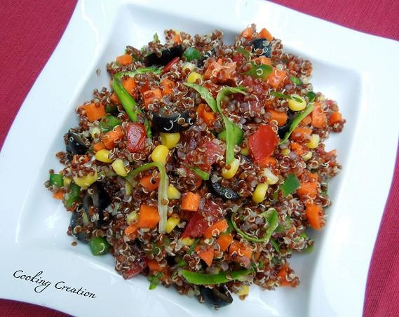 Quinoa Vegetable Salad
 Cooking Creation Red Quinoa & Ve able Salad