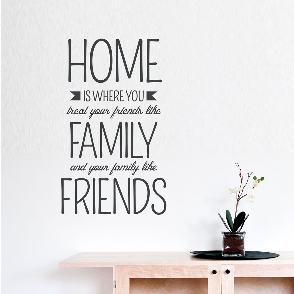 Quotes About Home And Family
 Home Is Where Wall Quote Decal in 2019