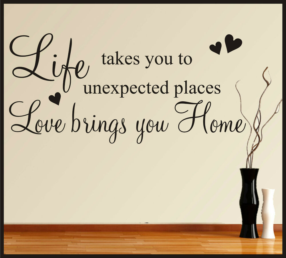 Quotes About Love And Family
 WALL ART STICKERS QUOTES LIFE LOVE FAMILY HOME WORDS