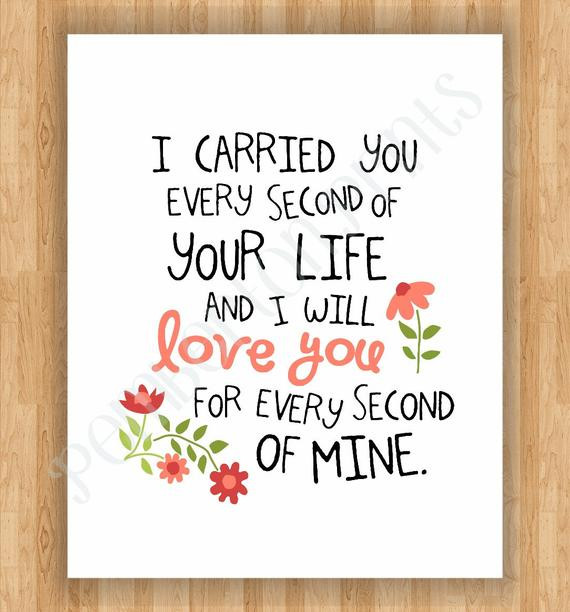 Quotes About Miscarriage A Baby
 8x10 Remembrance Art Print I Carried You Quote Baby Girl