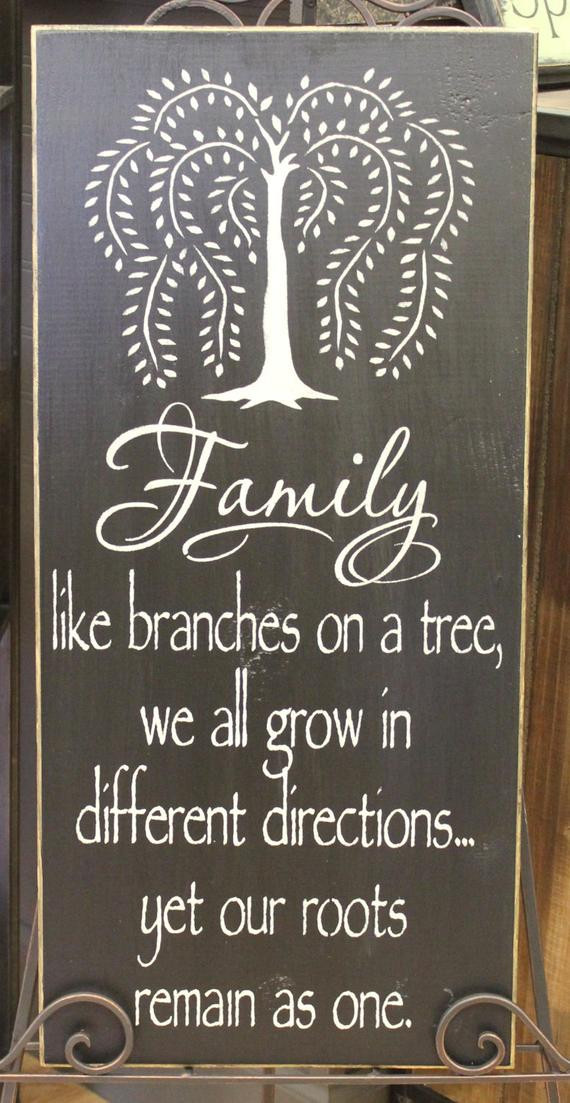 Quotes About Trees And Family
 Items similar to Willow Tree Family Beautiful Sign Great