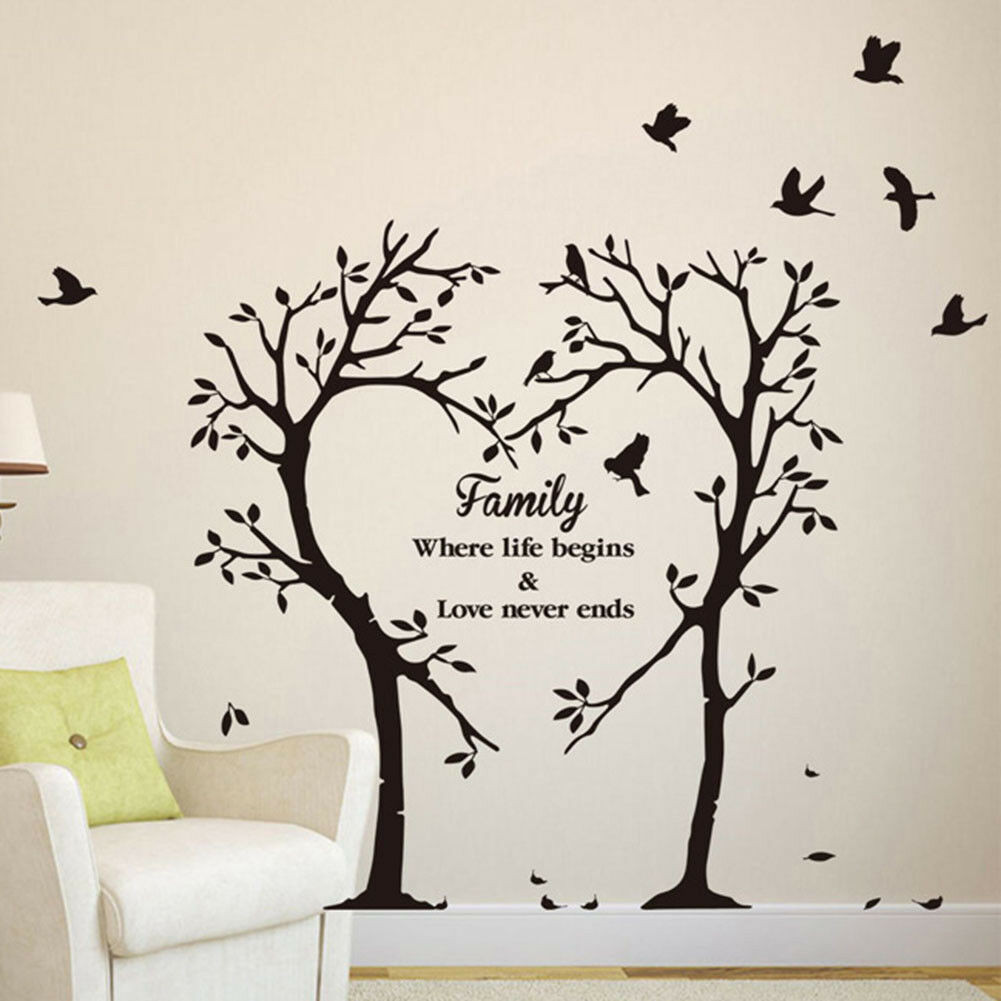 Quotes About Trees And Family
 Family Love Tree Quote Wall Stickers Living Room Removable
