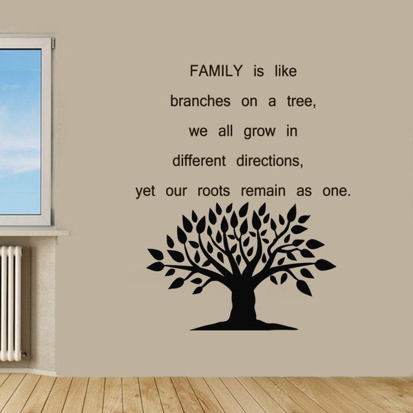 Quotes About Trees And Family
 Shop Family Tree Quote Sticker Vinyl Wall Art Free