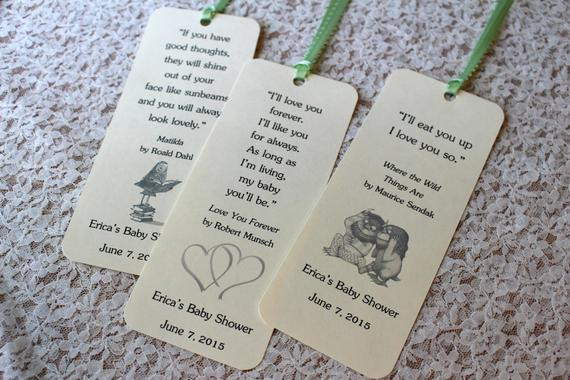 Quotes For Baby Shower Books
 Set of 8 Children Book Theme Bookmark Favors by
