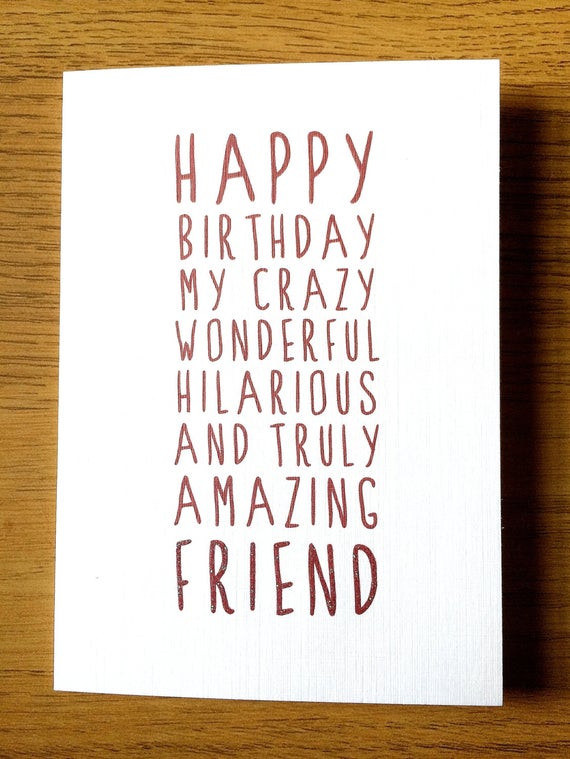 Quotes For Friends Birthday
 Sweet Description Happy Birthday Friend by LittleMushroomCards