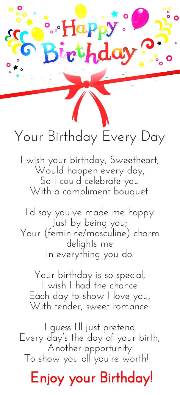 Quotes For Him On His Birthday
 26 Happy Birthday Poems and Wishes For friends and Family