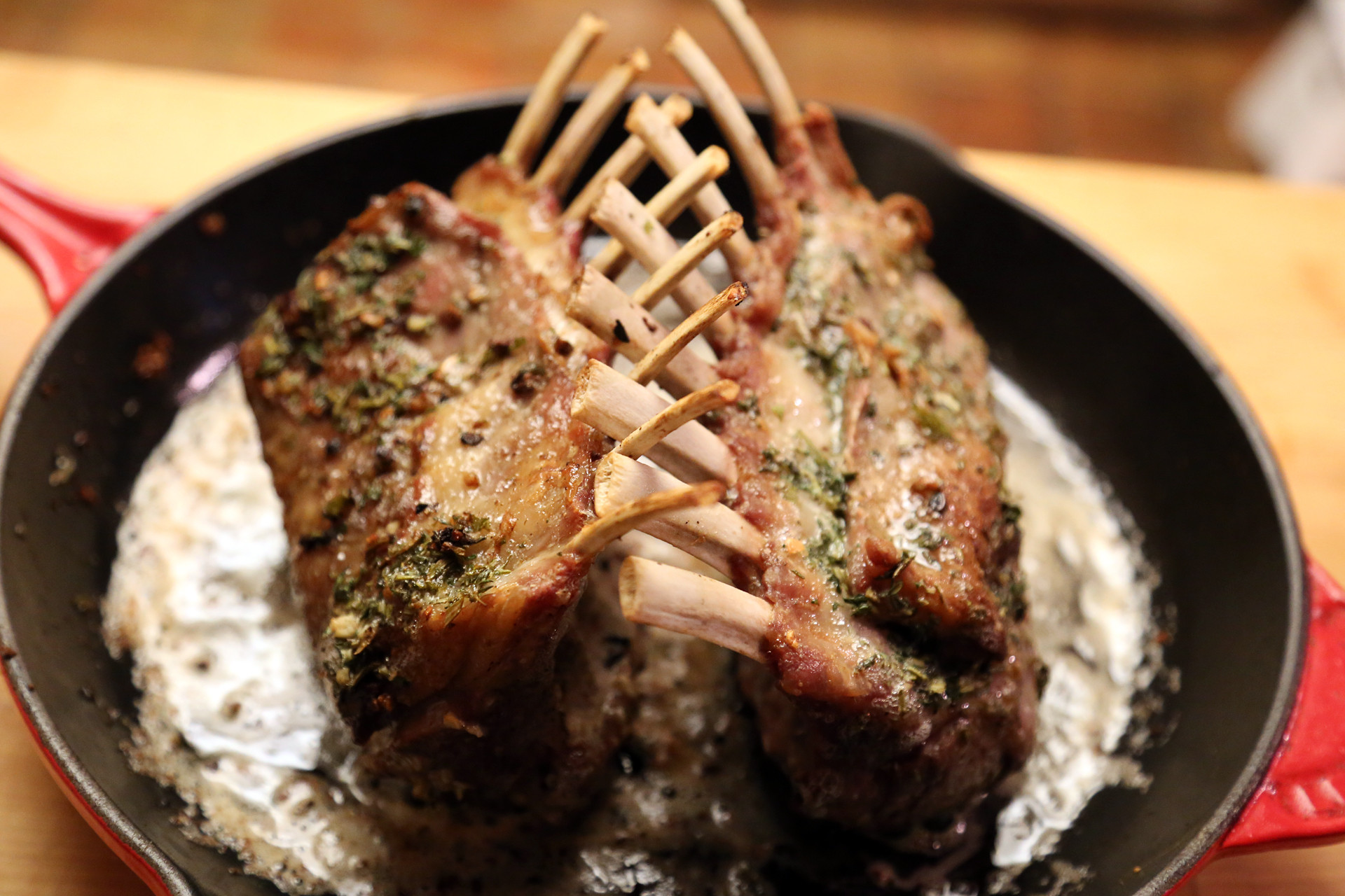 Rack Of Lamb Dinners
 Roast Rack of Lamb with Garlic and Herb Butter