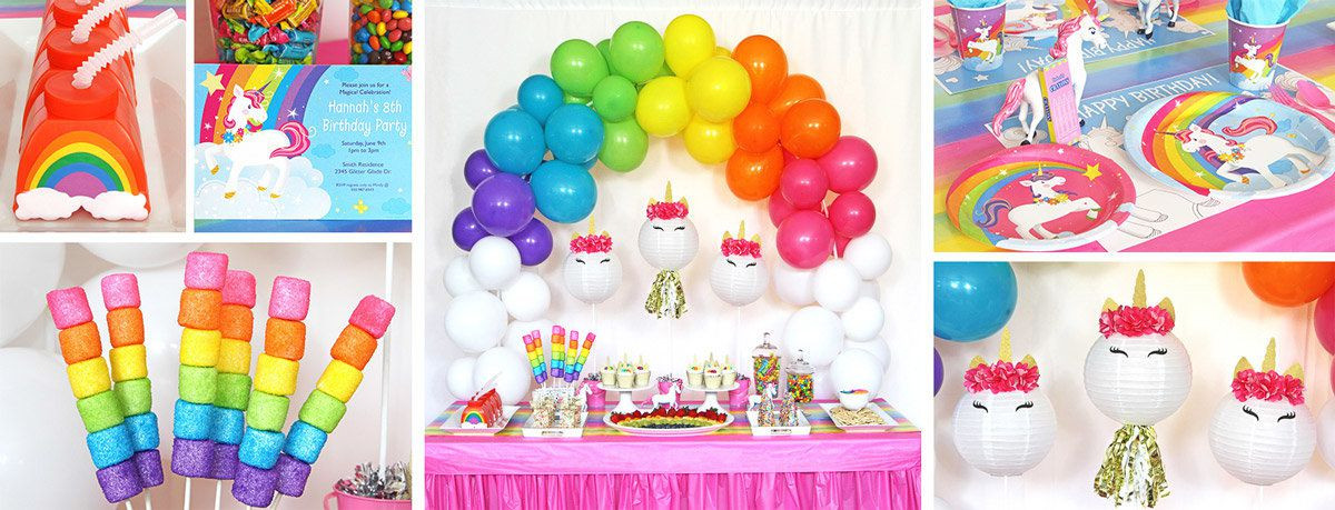 Rainbow And Unicorn Party Ideas
 Unicorn Party Supplies Birthday Decorations