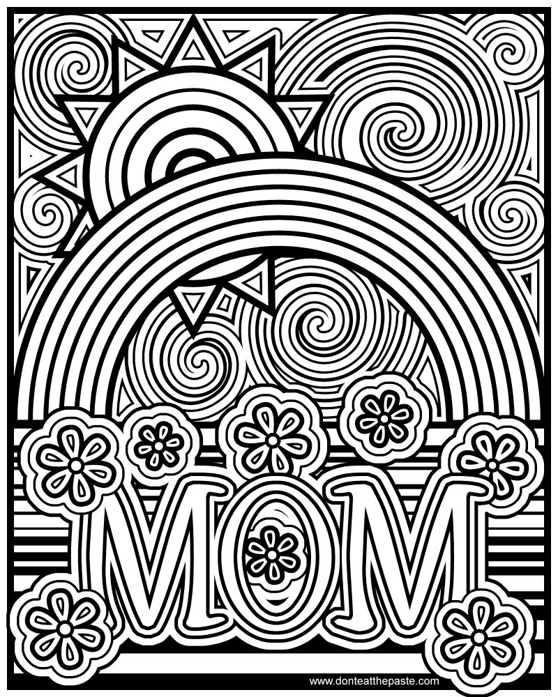 Rainbow Coloring Pages For Adults
 Don t Eat the Paste Mom coloring page
